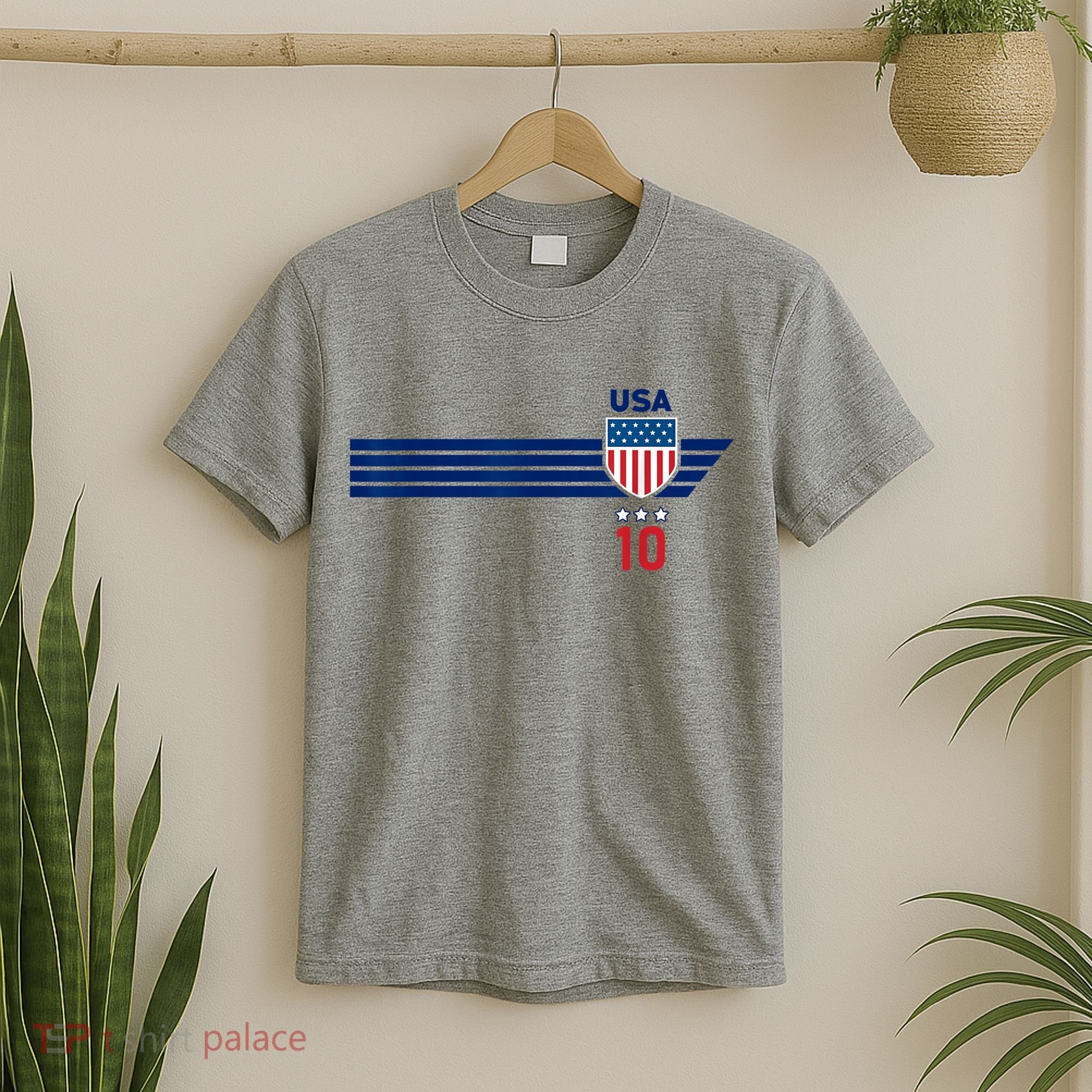 USA Stars Stripes Patriotism US Soccer Fan Jersey T-Shirt