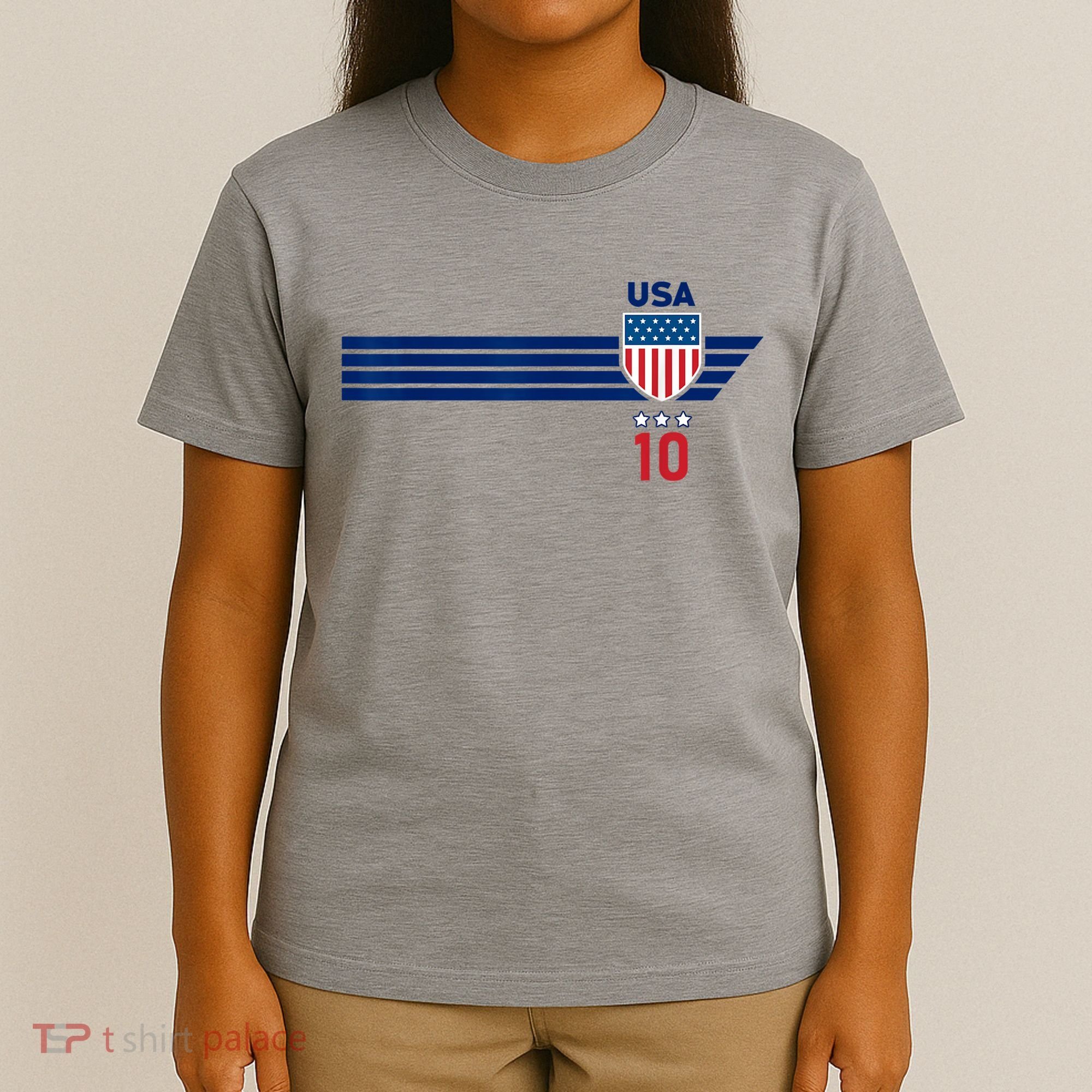 USA Stars Stripes Patriotism US Soccer Fan Jersey T-Shirt