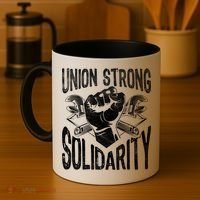 Union Strong Solidarity Labor Day Worker Proud Laborer Gift Coffee Mug thumb 4