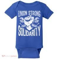 Union Strong Solidarity Labor Day Worker Proud Laborer Gift Baby Bodysuit thumb 0