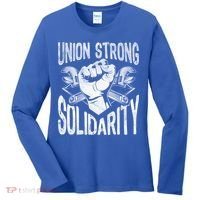 Union Strong Solidarity Labor Day Worker Proud Laborer Gift Women's Long Sleeve Shirt thumb 0