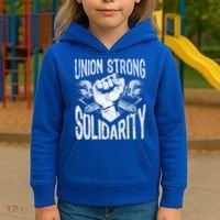 Union Strong Solidarity Labor Day Worker Proud Laborer Gift Kids Hoodie thumb 3