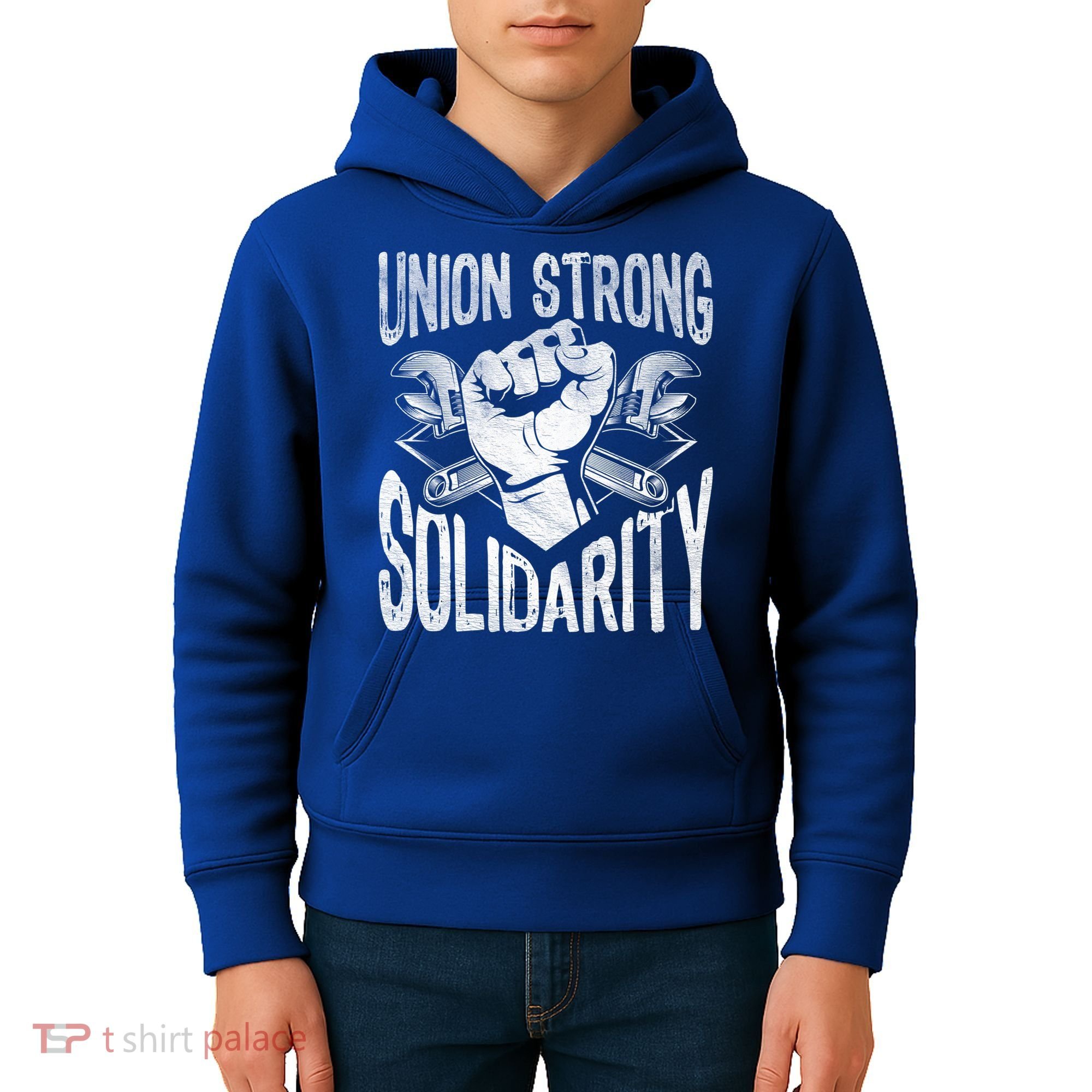 Union Strong Solidarity Labor Day Worker Proud Laborer Gift Kids Hoodie