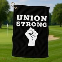 Union Strong Solidarity Fist Golf Towel thumb 1