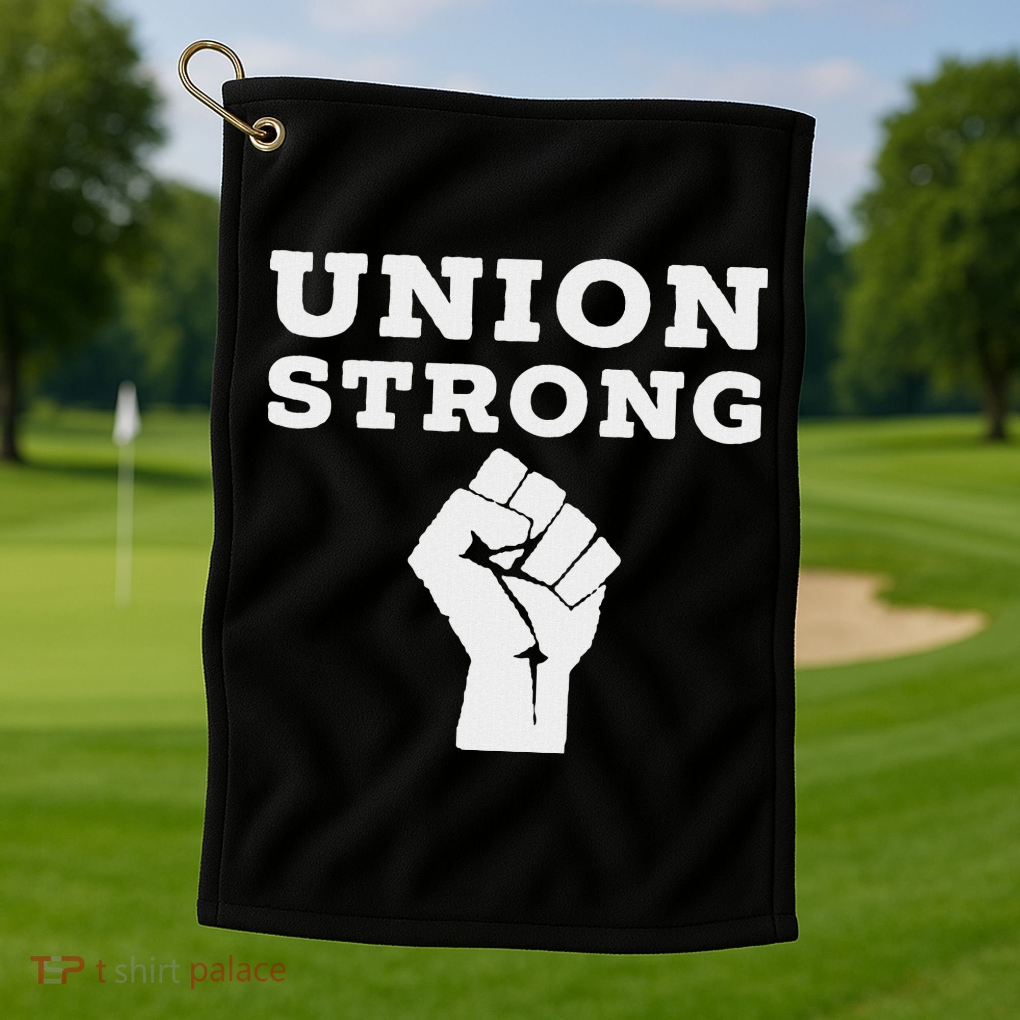 Union Strong Solidarity Fist Golf Towel