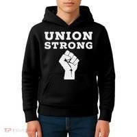 Union Strong Solidarity Fist Kids Hoodie thumb 4