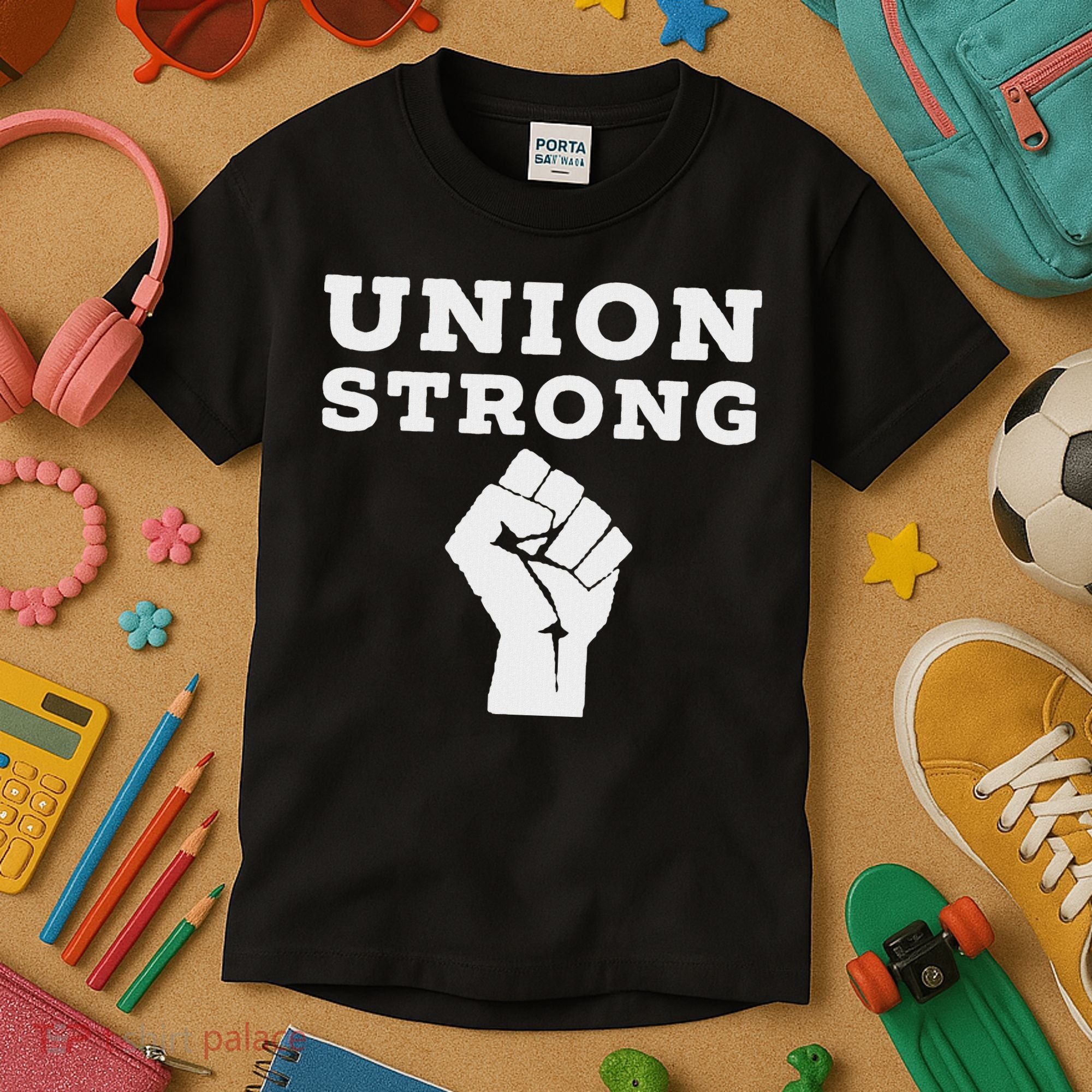 Union Strong Solidarity Fist Kids T-Shirt