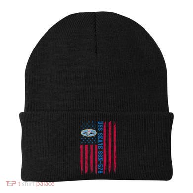 Uss Skate Ssn578 American Flag Submarine Ship Veteran Beanie