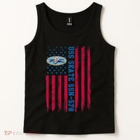 Uss Skate Ssn578 American Flag Submarine Ship Veteran Tank Top thumb 2