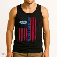 Uss Skate Ssn578 American Flag Submarine Ship Veteran Tank Top thumb 3