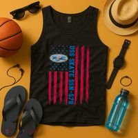 Uss Skate Ssn578 American Flag Submarine Ship Veteran Tank Top thumb 4