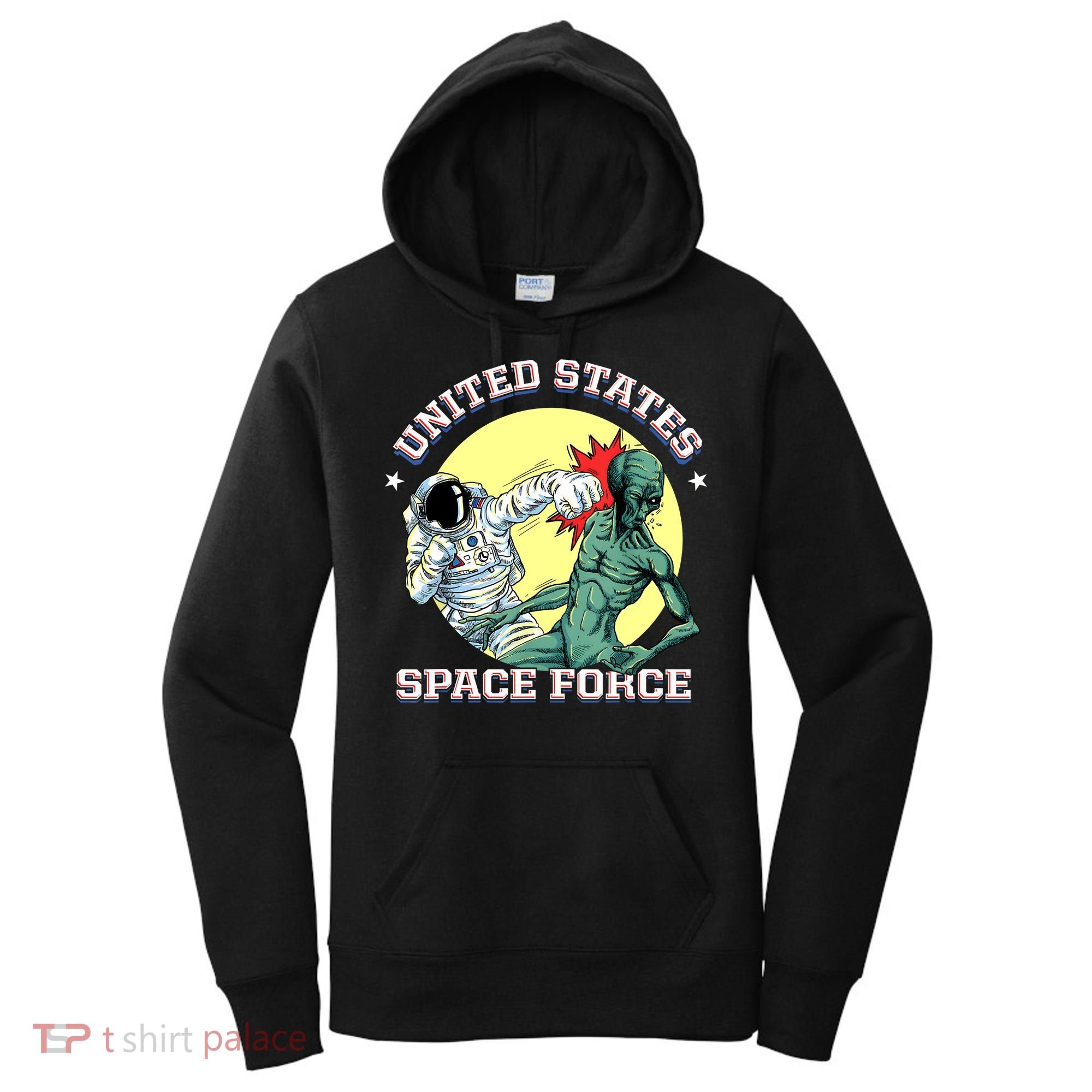 United States Space Force Funny Space Lover & UFO Alien Women's Hoodie