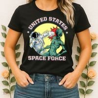 United States Space Force Funny Space Lover & UFO Alien Women's T-Shirt thumb 2