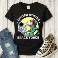 United States Space Force Funny Space Lover & UFO Alien Women's T-Shirt thumb 3