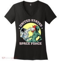 United States Space Force Funny Space Lover & UFO Alien Women's V-Neck T-Shirt thumb 0