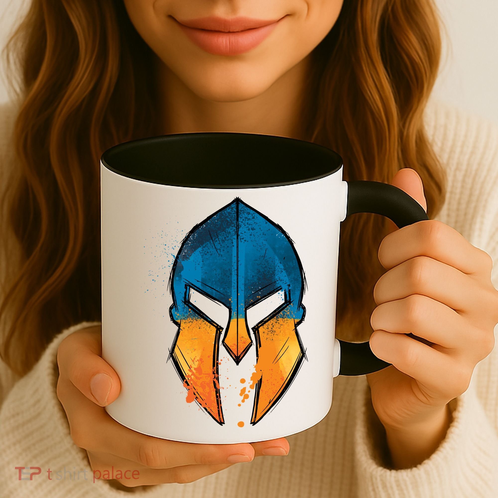Ukraine Shield Spartan Coffee Mug