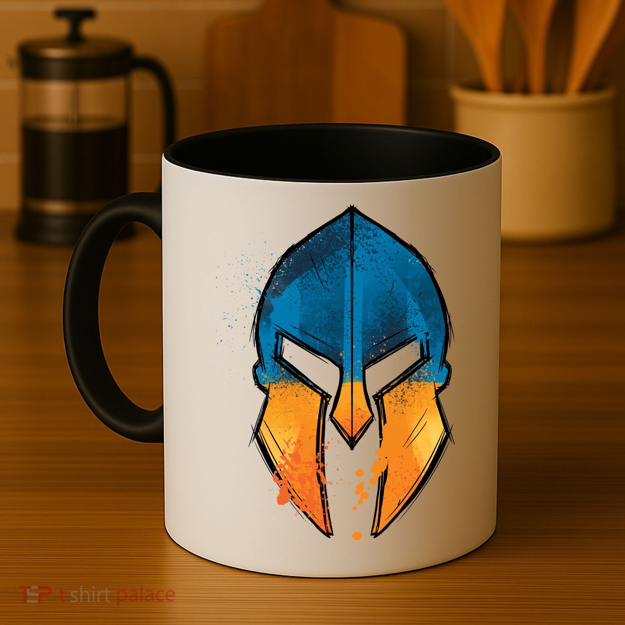 Ukraine Shield Spartan Coffee Mug
