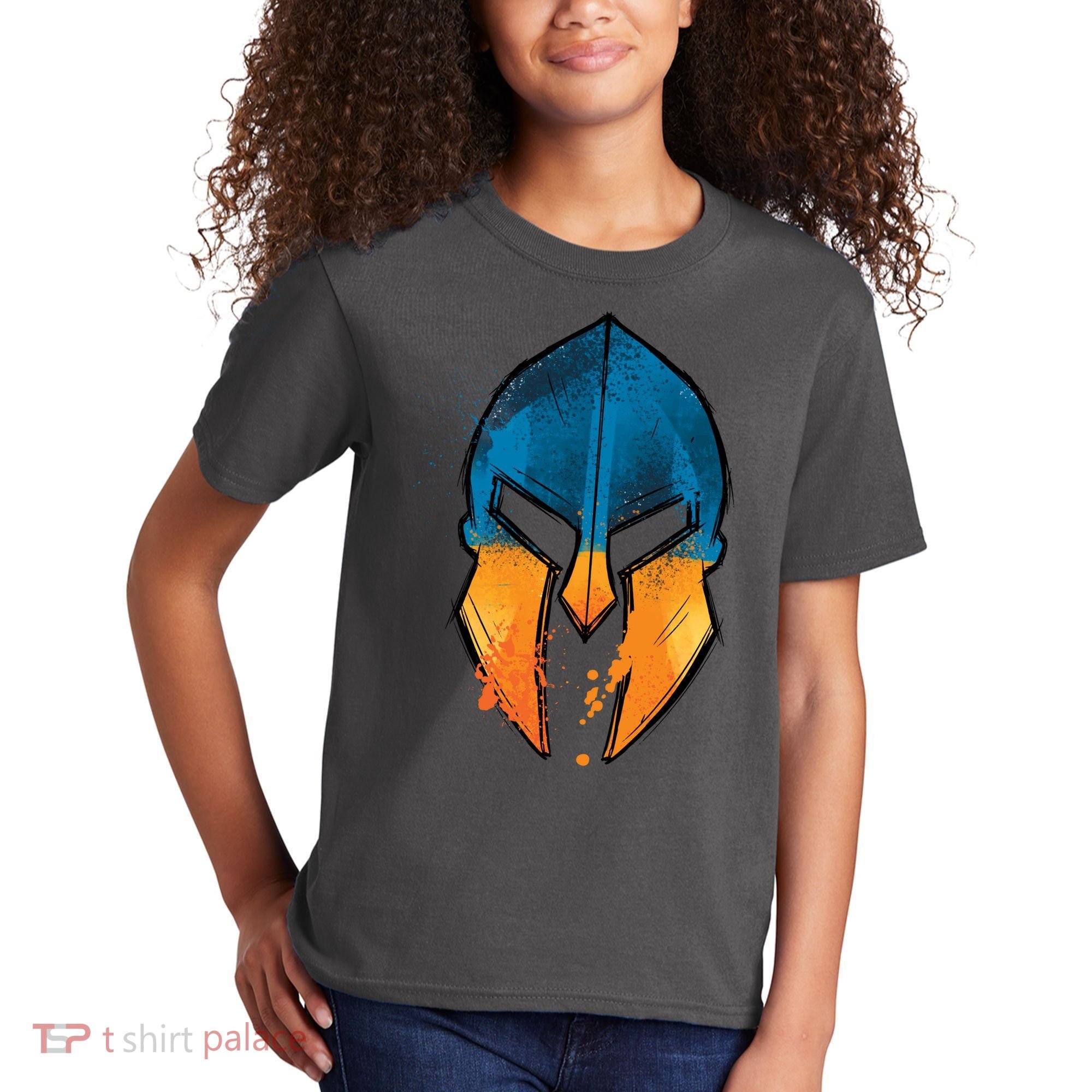 Ukraine Shield Spartan Kids T-Shirt