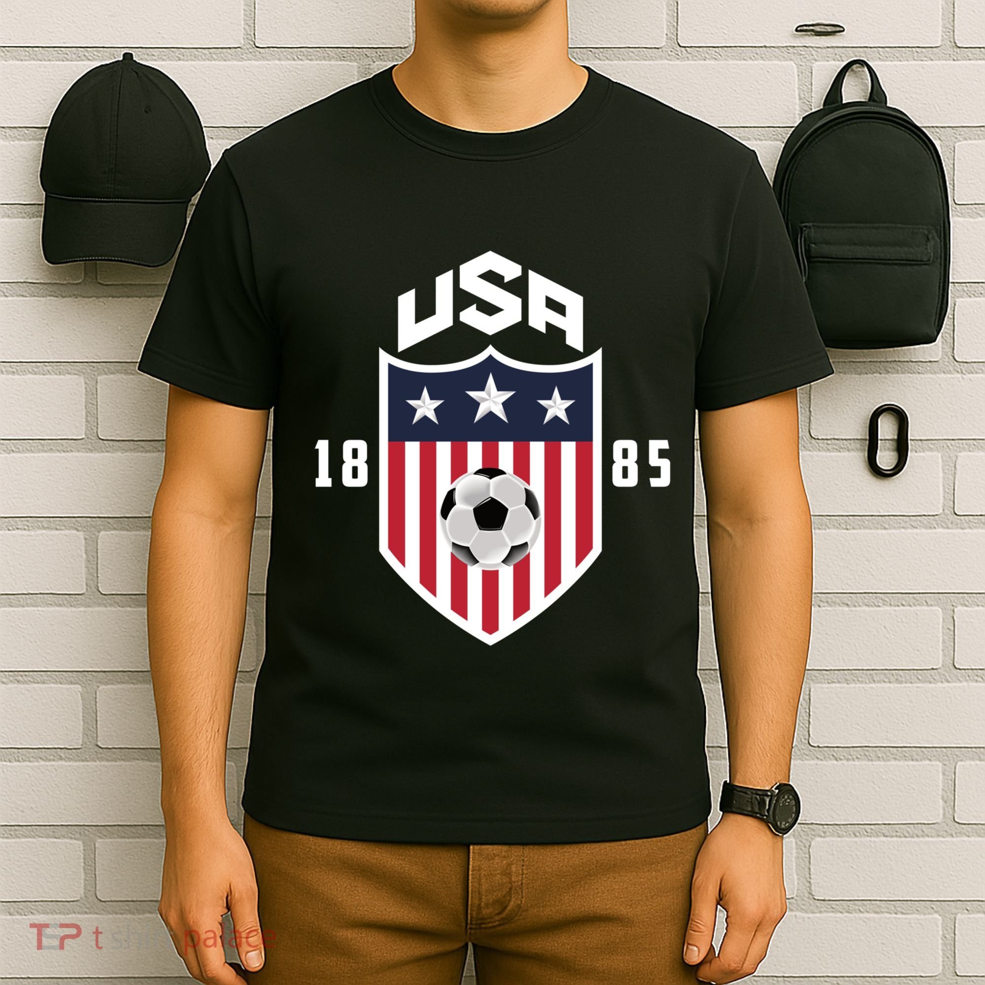 USA Soccer Shirt 1885 American Soccer USA Jersey Fan T-Shirt