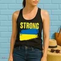 Ukraine Strong Stand With Ukraine Flag Women's Tank Top thumb 2