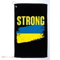 Ukraine Strong Stand With Ukraine Flag Golf Towel thumb 0