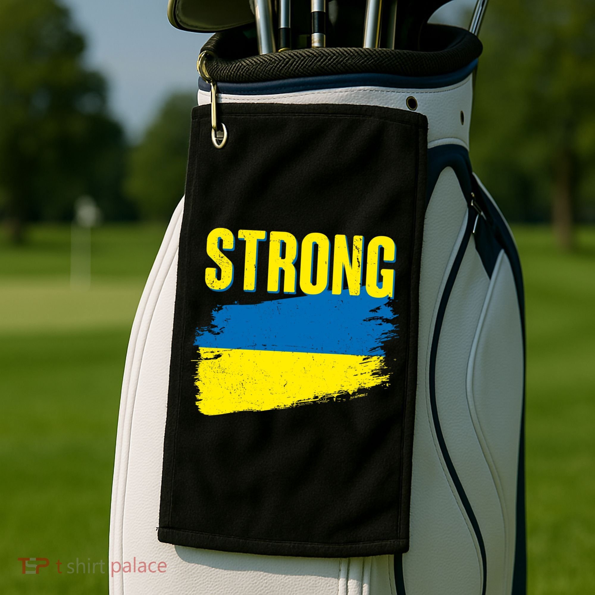 Ukraine Strong Stand With Ukraine Flag Golf Towel