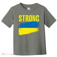 Ukraine Strong Stand With Ukraine Flag Toddler T-Shirt thumb 0