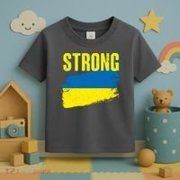 Ukraine Strong Stand With Ukraine Flag Toddler T-Shirt thumb 3