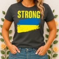 Ukraine Strong Stand With Ukraine Flag Women's T-Shirt thumb 2