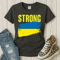 Ukraine Strong Stand With Ukraine Flag Women's T-Shirt thumb 3