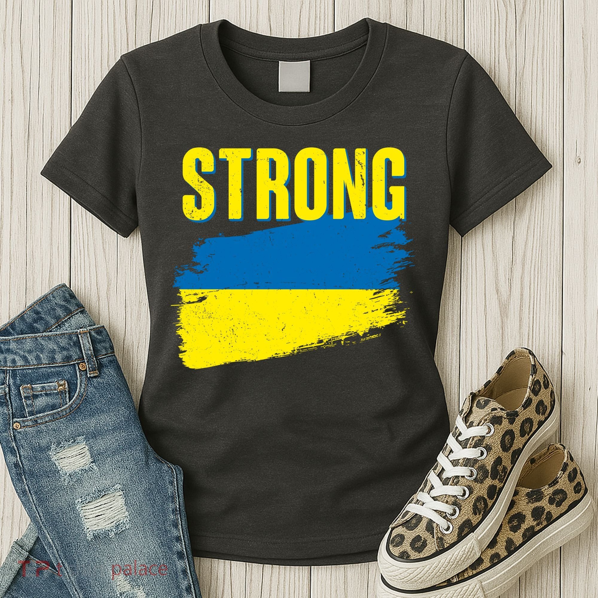 Ukraine Strong Stand With Ukraine Flag Women's T-Shirt