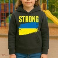 Ukraine Strong Stand With Ukraine Flag Kids Hoodie thumb 3