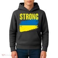Ukraine Strong Stand With Ukraine Flag Kids Hoodie thumb 4