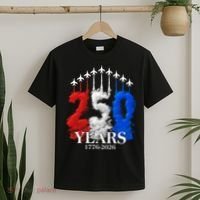 United States Semiquincentennial 250 Years 1776-2026 Fighter Jet Smoke T-Shirt thumb 2