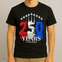 United States Semiquincentennial 250 Years 1776-2026 Fighter Jet Smoke T-Shirt thumb 3