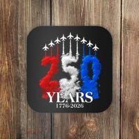 United States Semiquincentennial 250 Years 1776-2026 Fighter Jet Smoke Coaster thumb 0