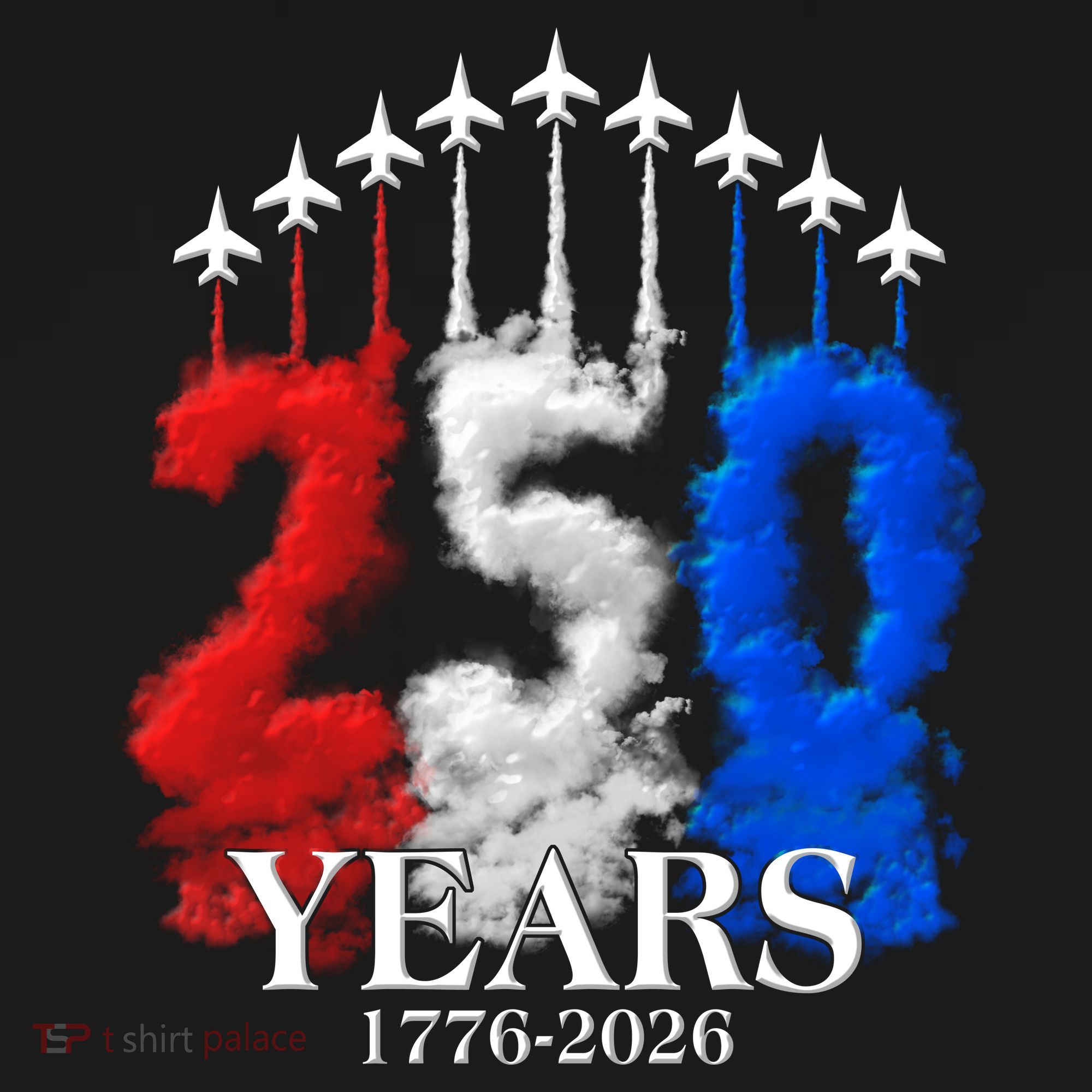 United States Semiquincentennial 250 Years 1776-2026 Fighter Jet Smoke Women's Hoodie