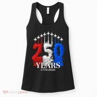 United States Semiquincentennial 250 Years 1776-2026 Fighter Jet Smoke Women's Tank Top thumb 0