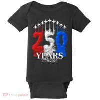United States Semiquincentennial 250 Years 1776-2026 Fighter Jet Smoke Baby Bodysuit thumb 0
