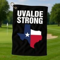 Uvalde Strong Shirt Pray For Texas Uvalde Strong Trendy Golf Towel thumb 1