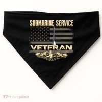 Us Submarine Service Veteran For Veteran Submariner USA-Made Doggie Bandana thumb 0