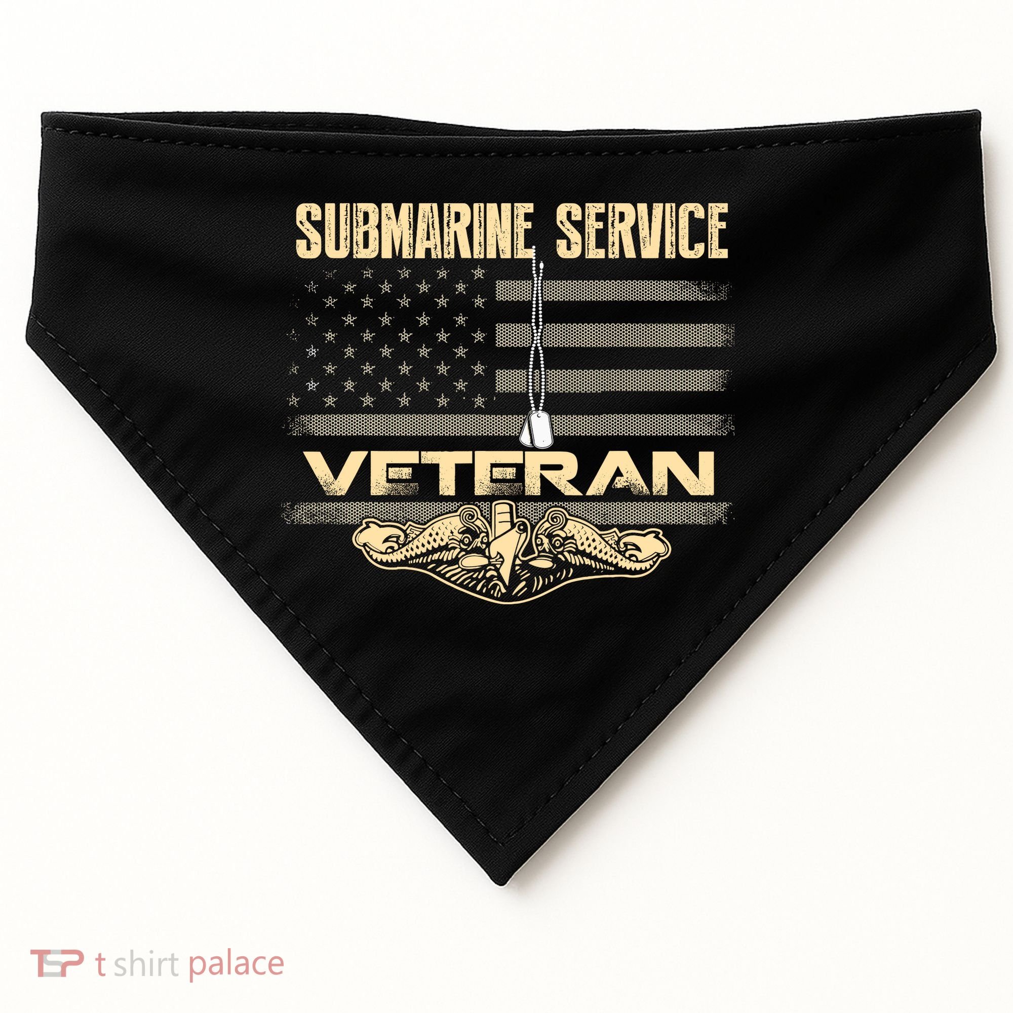 Us Submarine Service Veteran For Veteran Submariner USA-Made Doggie Bandana