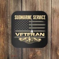 Us Submarine Service Veteran For Veteran Submariner Coaster thumb 0