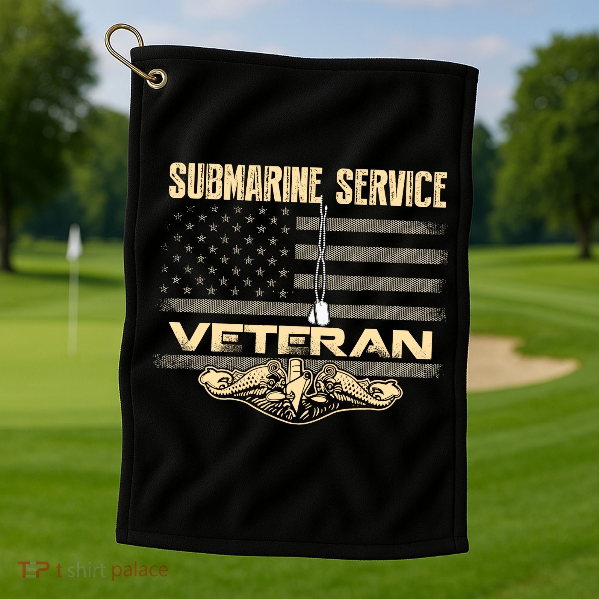 Us Submarine Service Veteran For Veteran Submariner Golf Towel