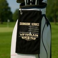 Us Submarine Service Veteran For Veteran Submariner Golf Towel thumb 2