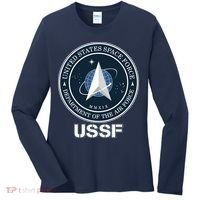 USSF Space Force Dept Of The Air Force Logo Women's Long Sleeve Shirt thumb 0
