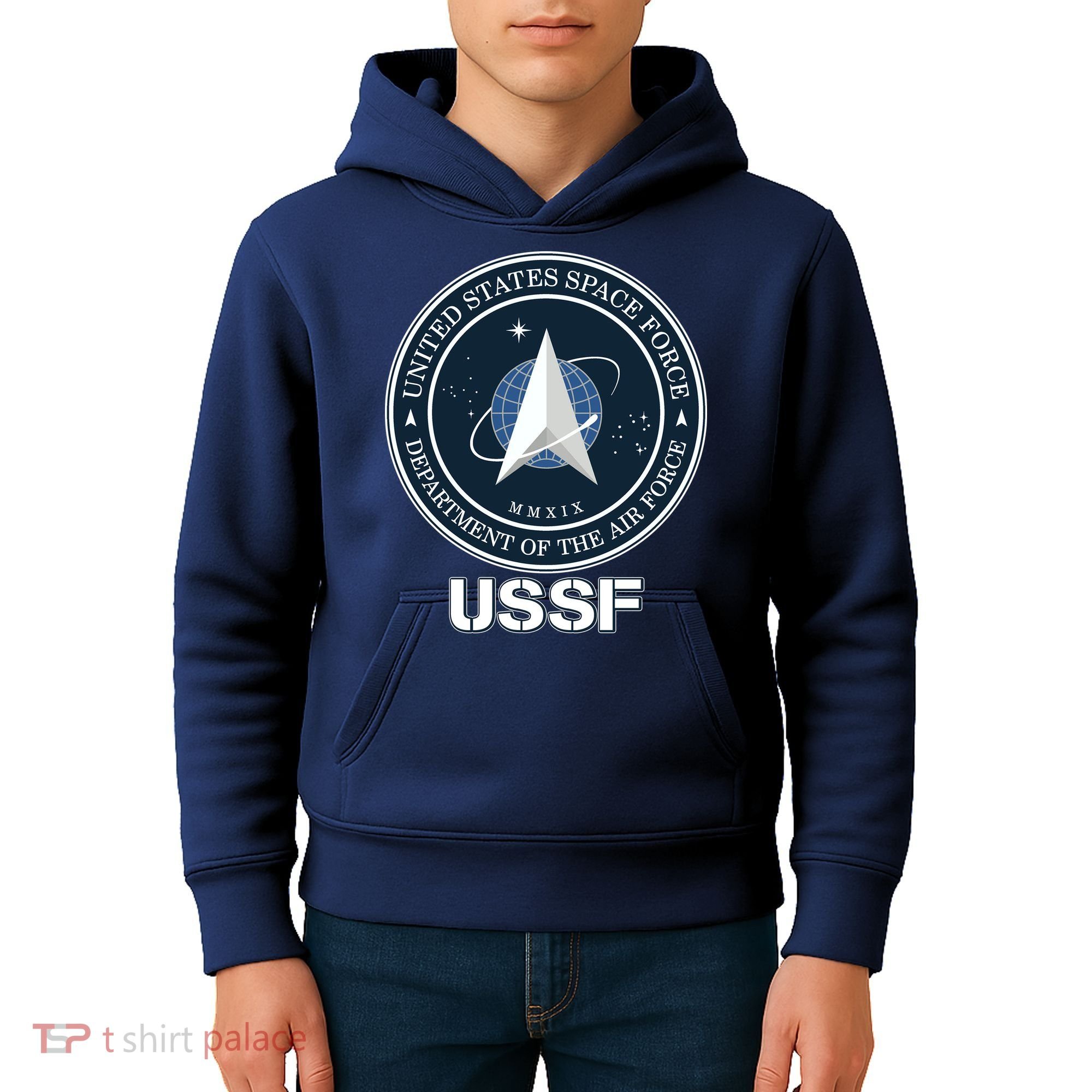 USSF Space Force Dept Of The Air Force Logo Kids Hoodie