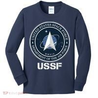 USSF Space Force Dept Of The Air Force Logo Kids Long Sleeve Shirt thumb 0
