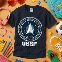 USSF Space Force Dept Of The Air Force Logo Kids T-Shirt thumb 3