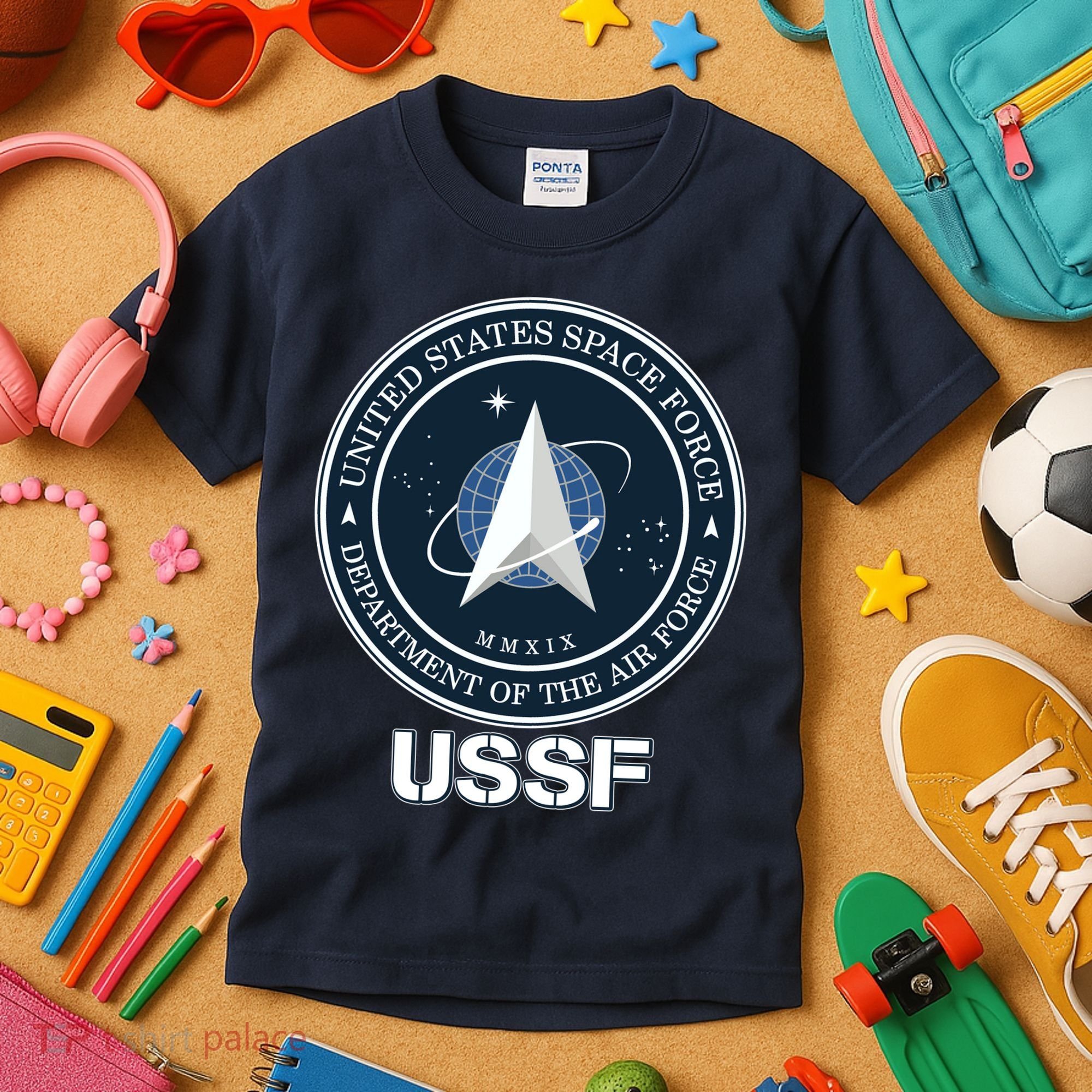 USSF Space Force Dept Of The Air Force Logo Kids T-Shirt